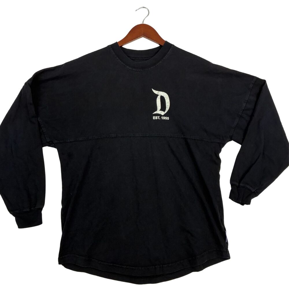 Disney Parks Disneyland Resort Spirit Jersey Black Long Sleeve Shirt Adult S